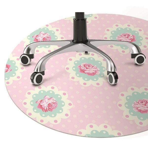 Tapis bureau Roses et points