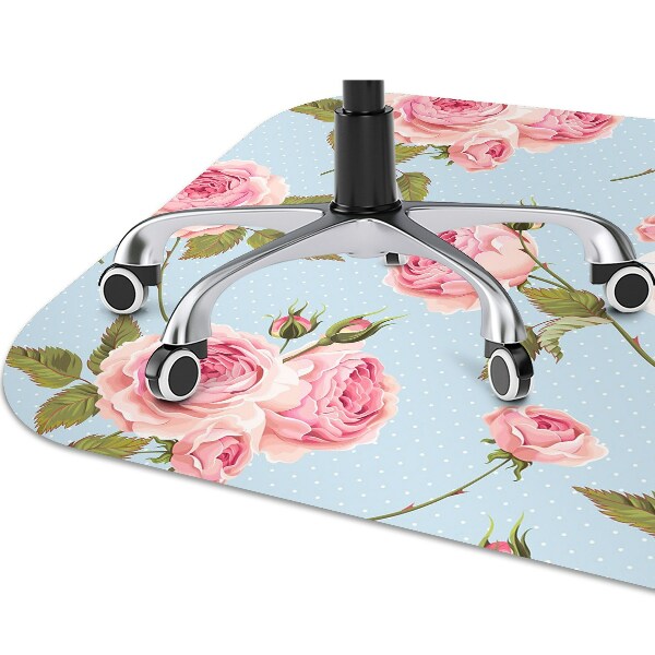 Tapis bureau Roses avec des feuilles