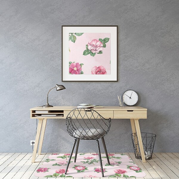 Tapis pour chaise de bureau Rose avec des pointes