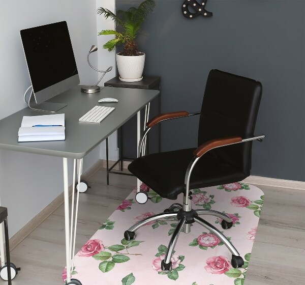 Tapis pour chaise de bureau Rose avec des pointes