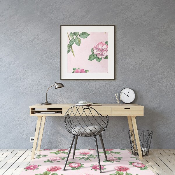 Tapis pour chaise de bureau Rose avec des pointes