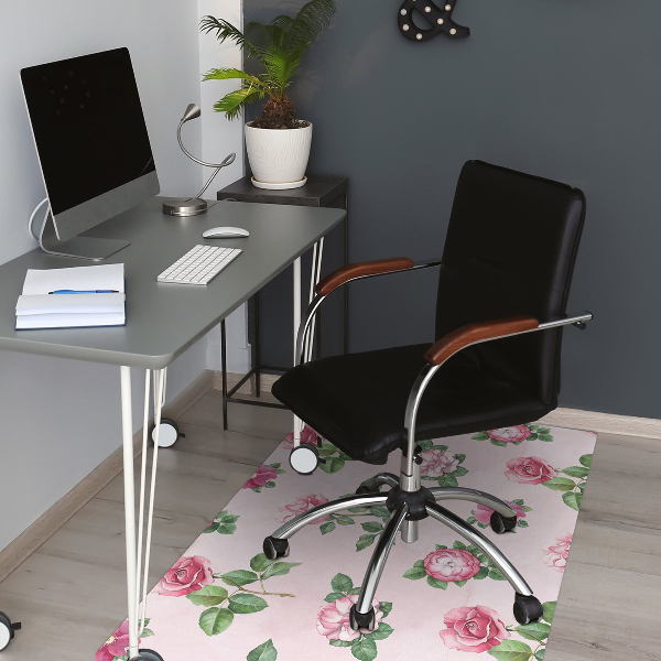 Tapis pour chaise de bureau Rose avec des pointes