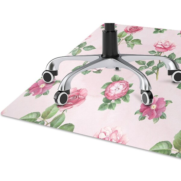 Tapis pour chaise de bureau Rose avec des pointes