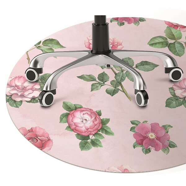 Tapis pour chaise de bureau Rose avec des pointes