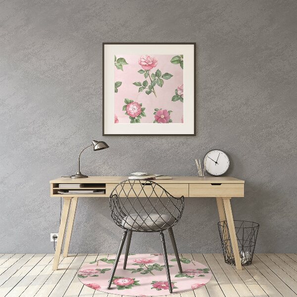 Tapis pour chaise de bureau Rose avec des pointes