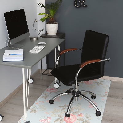 Tapis bureau Roses et papillons