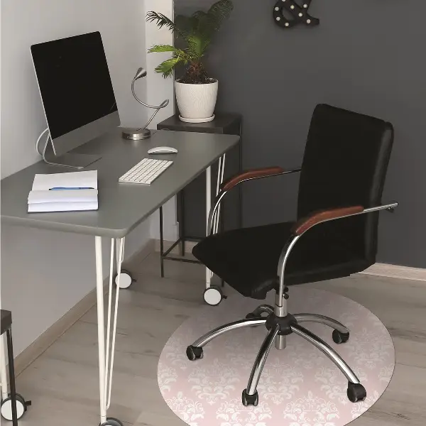 Tapis bureau Damassé rose