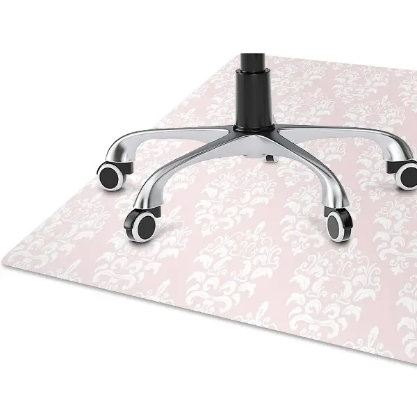 Tapis bureau Damassé rose