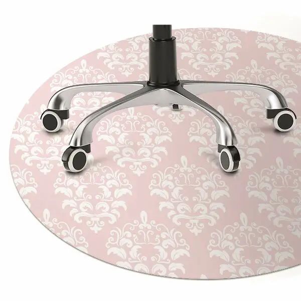 Tapis bureau Damassé rose