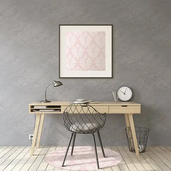 Tapis bureau Damassé rose