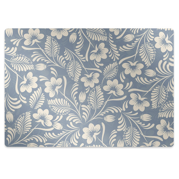 Tapis pour chaise de bureau Ornement bleu