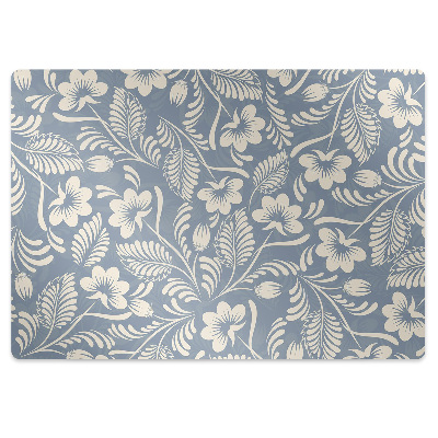 Tapis pour chaise de bureau Ornement bleu