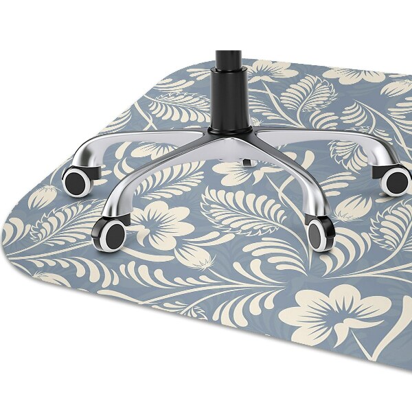 Tapis pour chaise de bureau Ornement bleu