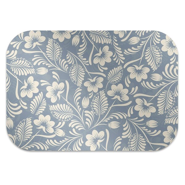 Tapis pour chaise de bureau Ornement bleu
