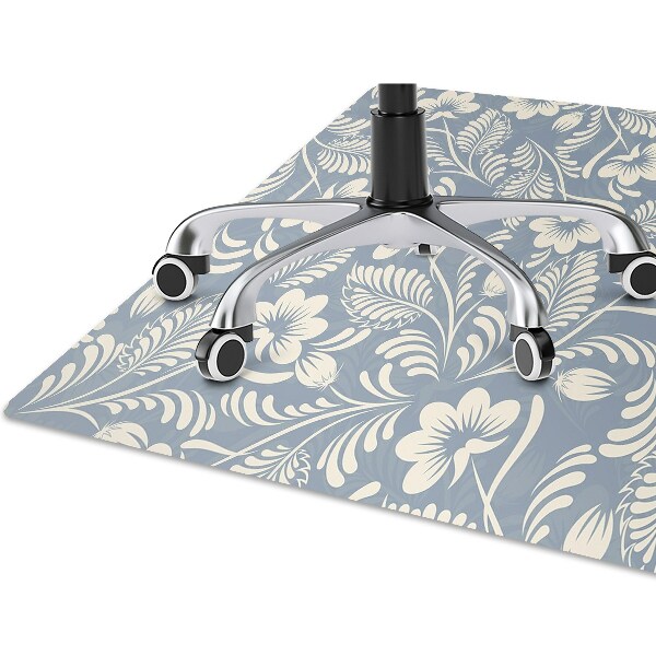 Tapis pour chaise de bureau Ornement bleu
