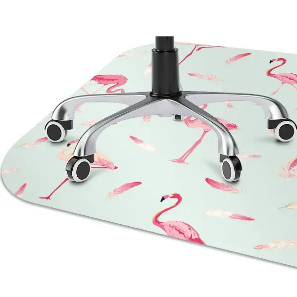 Tapis protège sol Flamants et plumes