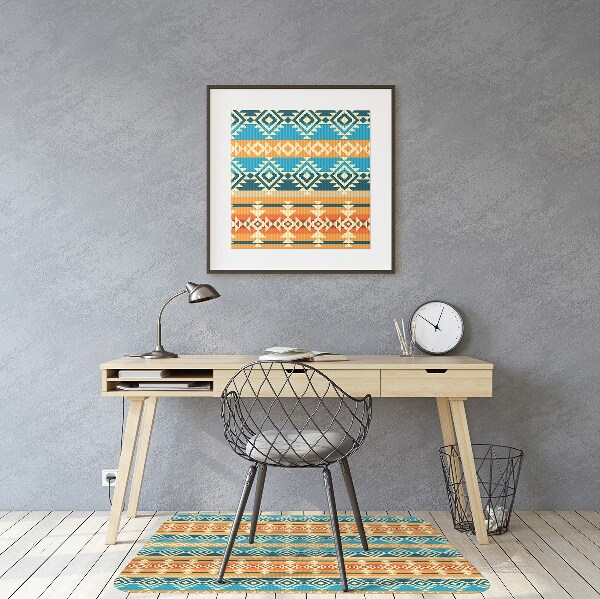 Tapis protège sol Modèle de style navajo