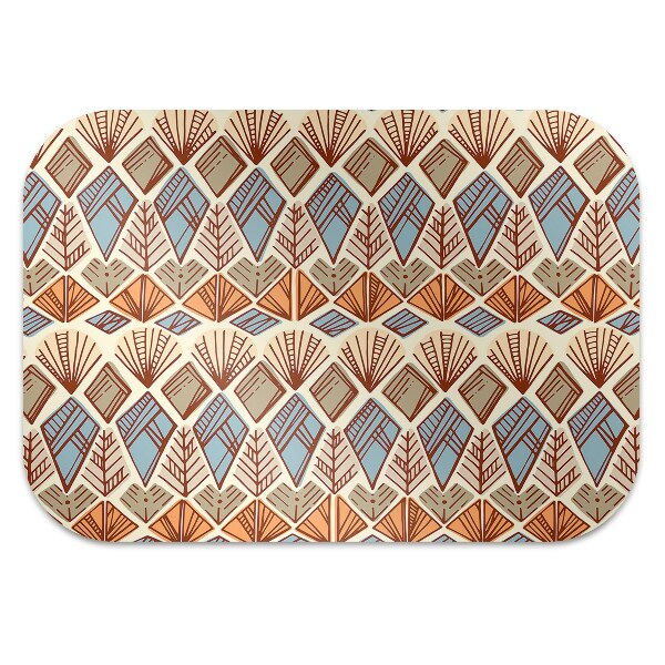 Tapis fauteuil bureau Motif brun ethnique
