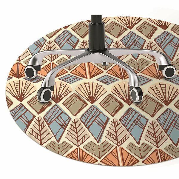 Tapis fauteuil bureau Motif brun ethnique