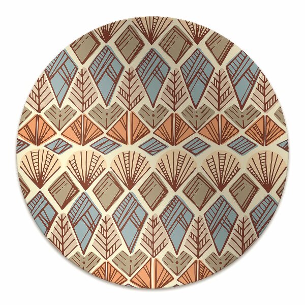 Tapis fauteuil bureau Motif brun ethnique