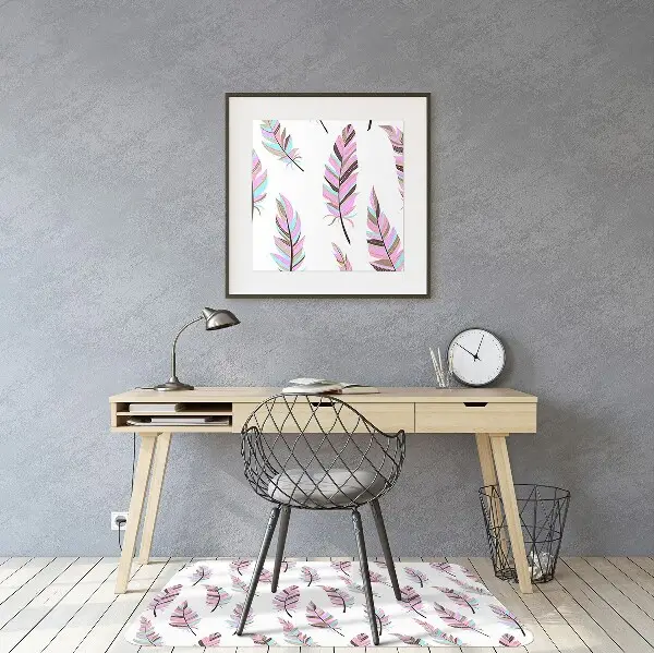 Tapis de chaise Plumes roses