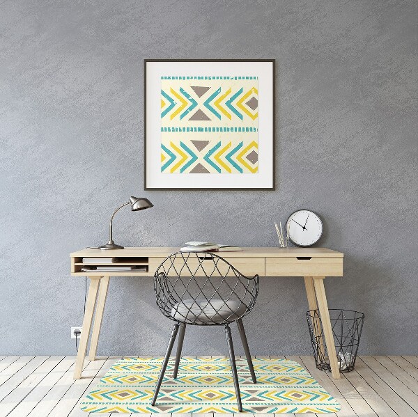 Tapis fauteuil bureau do biura Modèle géométrique