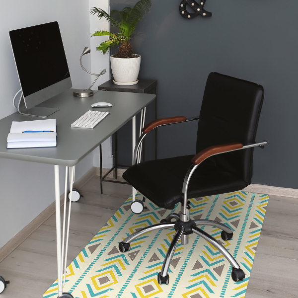 Tapis fauteuil bureau do biura Modèle géométrique