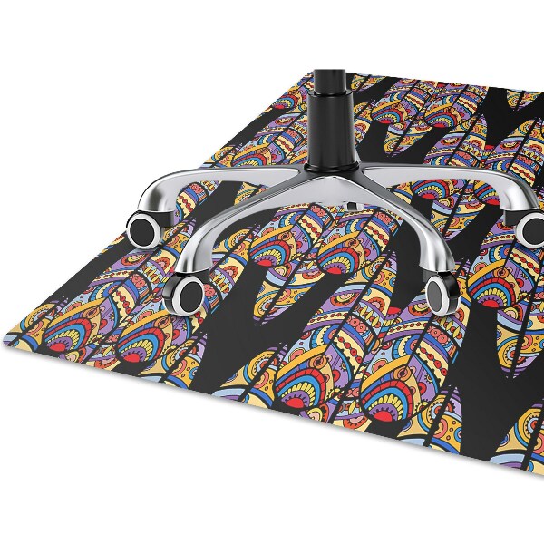 Tapis protège sol Art tribal