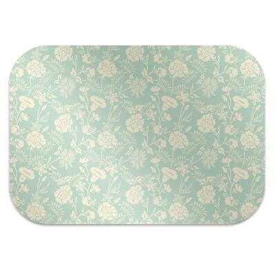 Tapis de chaise fleurs blanches