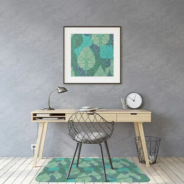 Tapis de chaise de bureau Feuilles