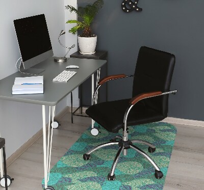 Tapis de chaise de bureau Feuilles