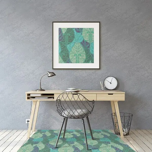 Tapis de chaise de bureau Feuilles