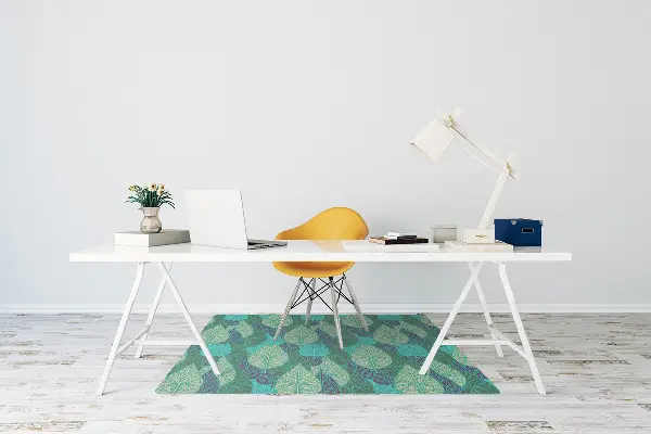 Tapis de chaise de bureau Feuilles