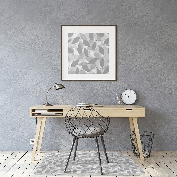 Tapis de chaise Feuilles grises