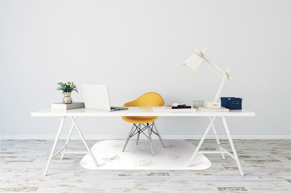 Tapis de chaise de bureau Papillons et fleurs