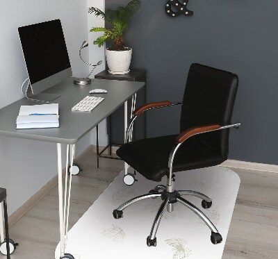 Tapis de chaise de bureau Papillons et fleurs