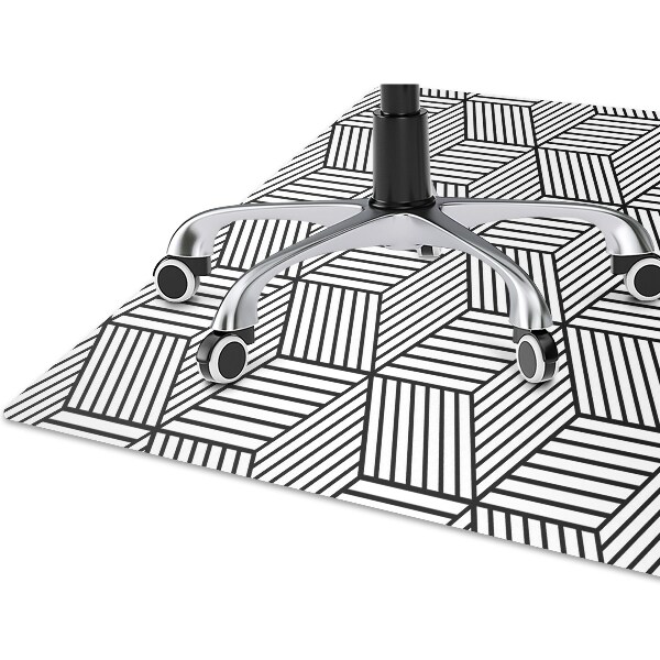 Tapis protection sol Illusion géométrique