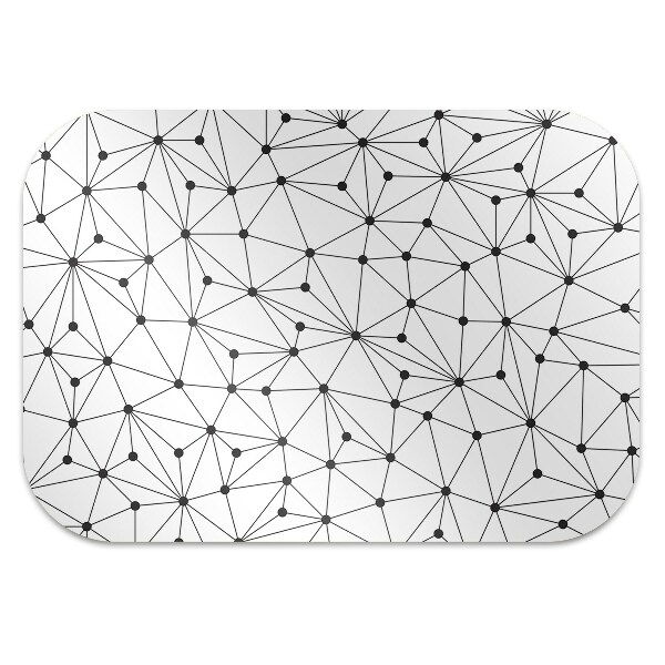 Tapis de chaise de bureau Tirets et points