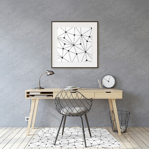 Tapis de chaise de bureau Tirets et points