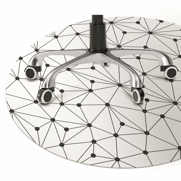 Tapis de chaise de bureau Tirets et points