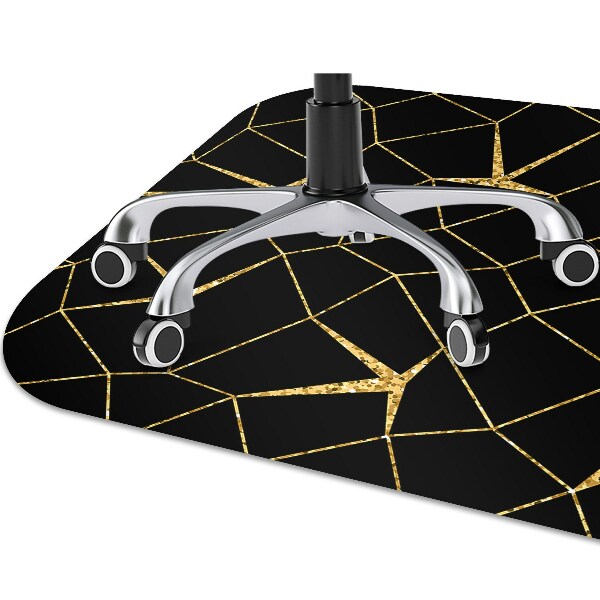 Tapis de protection de sol Mosaïque or et noire