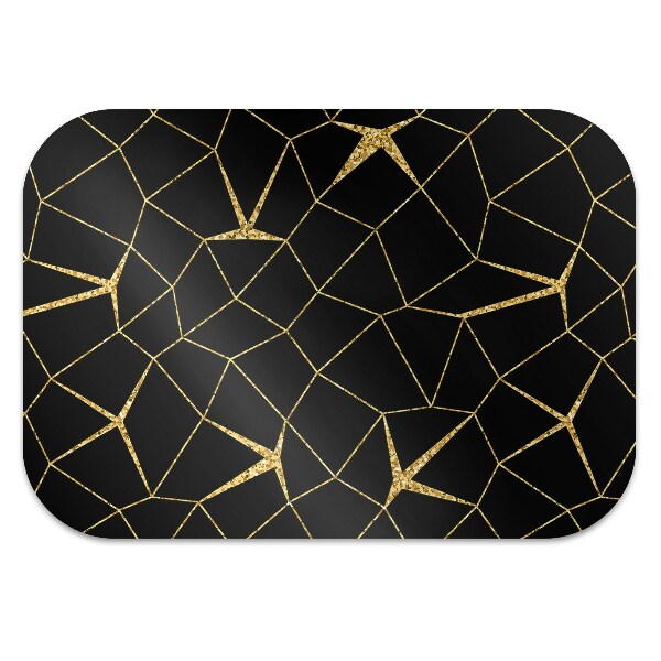 Tapis de protection de sol Mosaïque or et noire