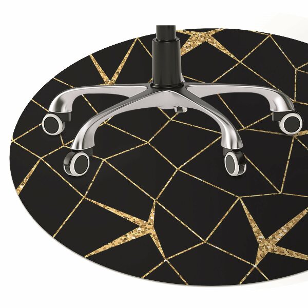 Tapis de protection de sol Mosaïque or et noire