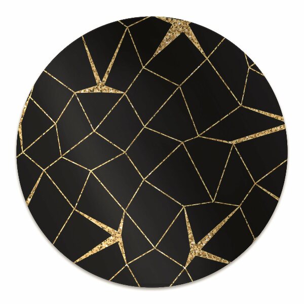 Tapis de protection de sol Mosaïque or et noire