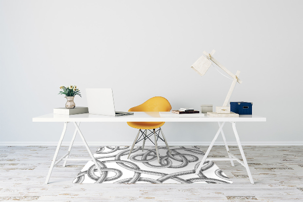 Tapis de chaise de bureau Câble enchevêtré