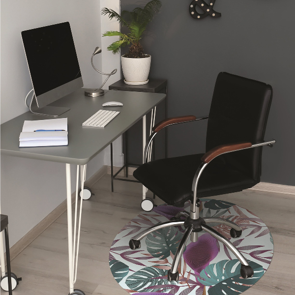 Tapis fauteuil bureau do biura Feuilles tropicales