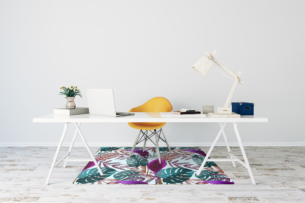 Tapis fauteuil bureau do biura Feuilles tropicales