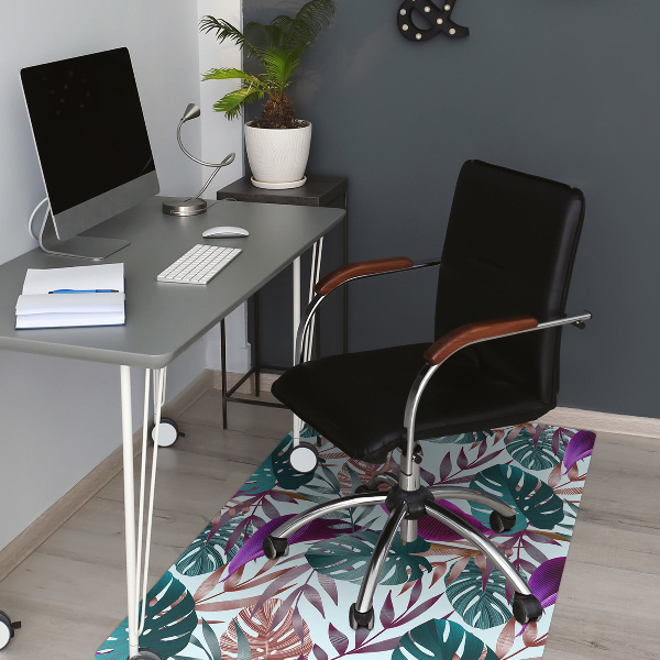 Tapis fauteuil bureau do biura Feuilles tropicales
