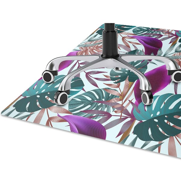 Tapis fauteuil bureau do biura Feuilles tropicales