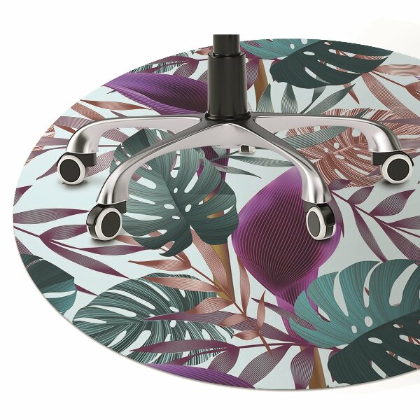 Tapis fauteuil bureau do biura Feuilles tropicales